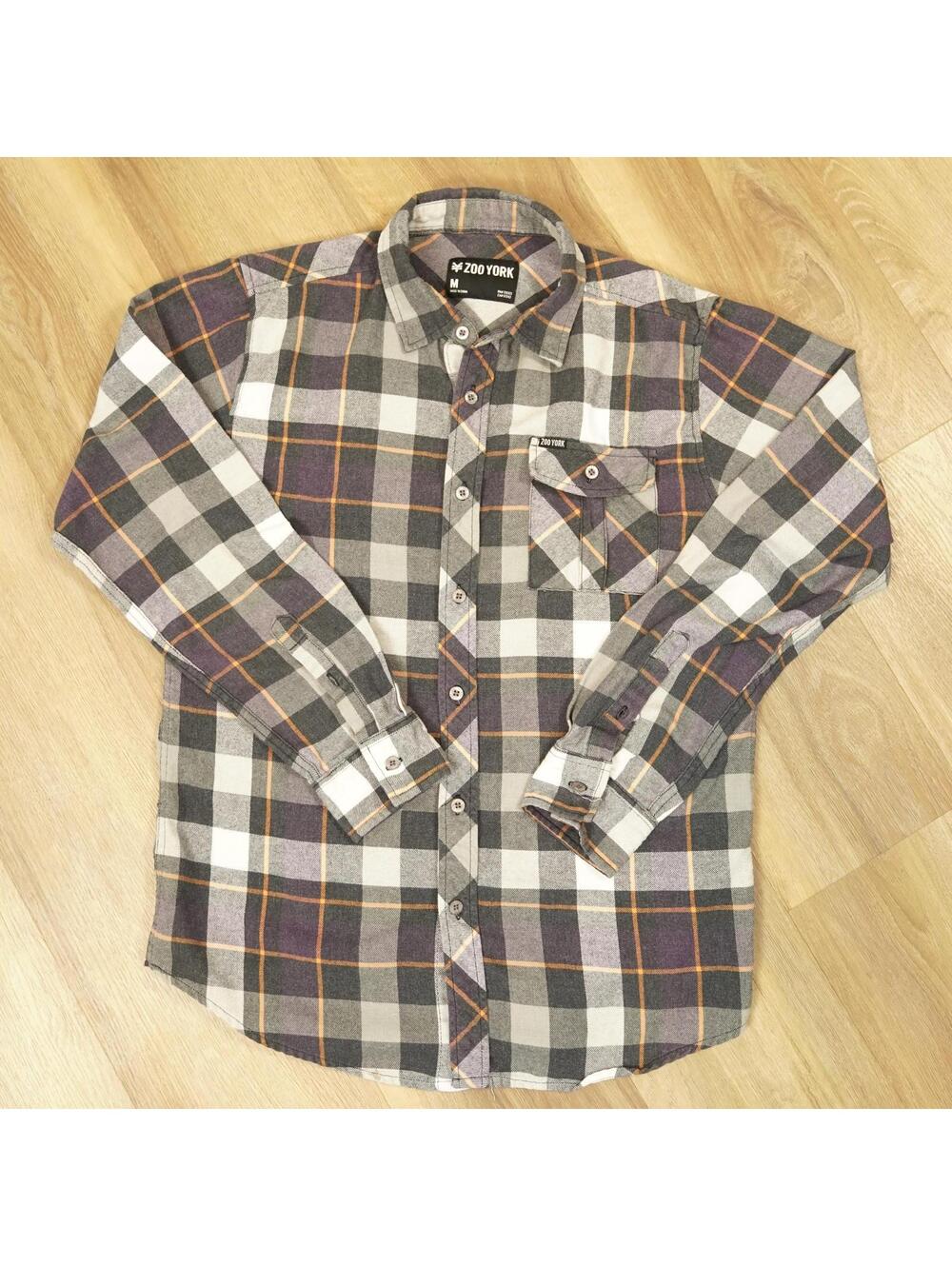 Zoo York Men's Long Sleeve Button-Up -‎ Medium, Plaid